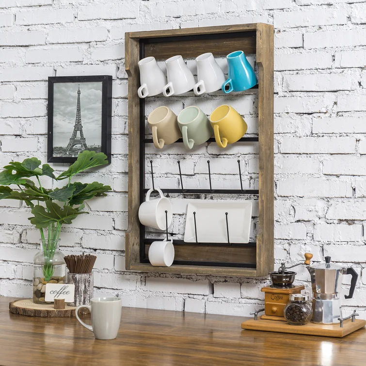 coffee and mugs rack